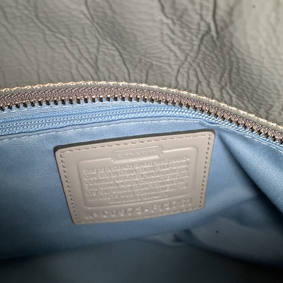 Coach Genuine Leather Handbag in Grey with Dustbag - Picture 6 of 10